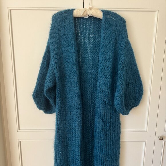 Maiami Long mohair Bomber Coat XS - Picture 1 of 7